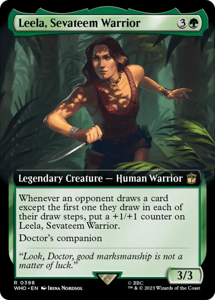Leela Sevateem Warrior (Extended Art) [Doctor Who] - MTG Single