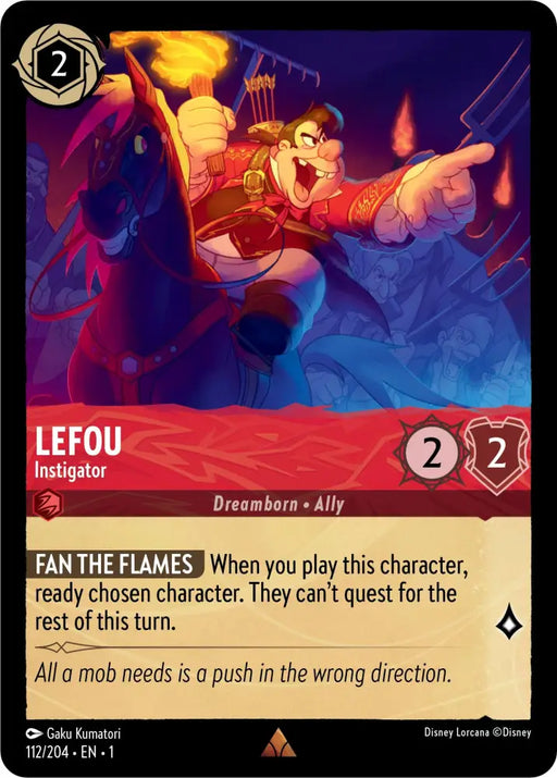 Lefou - Instigator (112/204) [The First Chapter] - Lorcana Single
