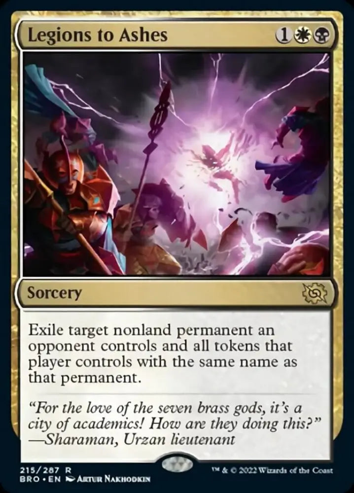 Legions to Ashes [The Brothers’ War] - MTG Single