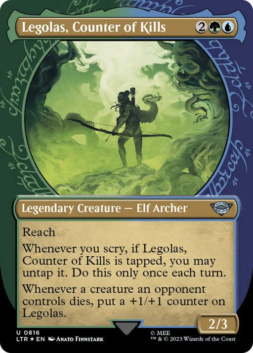 Legolas Counter of Kills (Showcase) (Surge Foil) [The Lord of the Rings: Tales of Middle-Earth] - MTG Single