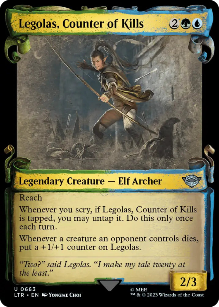 Legolas Counter of Kills [The Lord of the Rings: Tales of Middle-Earth Showcase Scrolls] - MTG Single