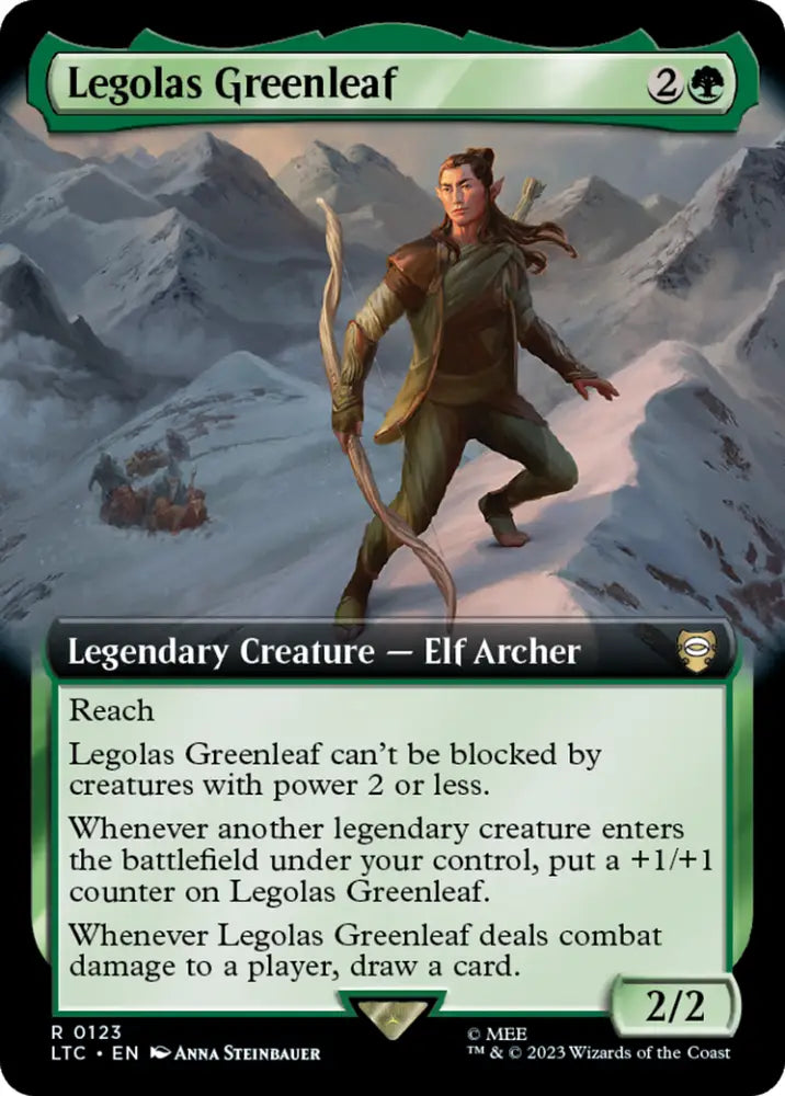 Legolas Greenleaf (Extended Art) [The Lord of the Rings: Tales of Middle-Earth Commander] - MTG Single