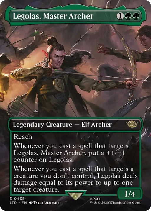 Legolas Master Archer (Borderless Alternate Art) [The Lord of the Rings: Tales of Middle-Earth] - MTG Single