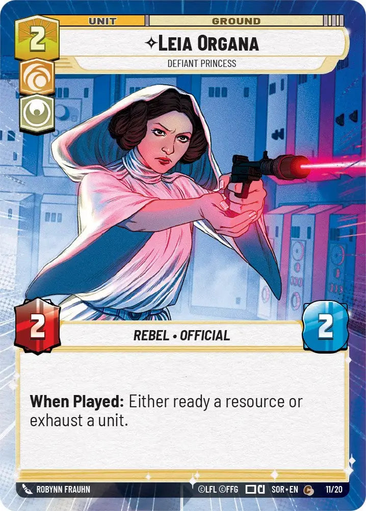 Leia Organa - Defiant Princess (11/20) [Spark of Rebellion: Weekly Play] - Star Wars: Unlimited Single