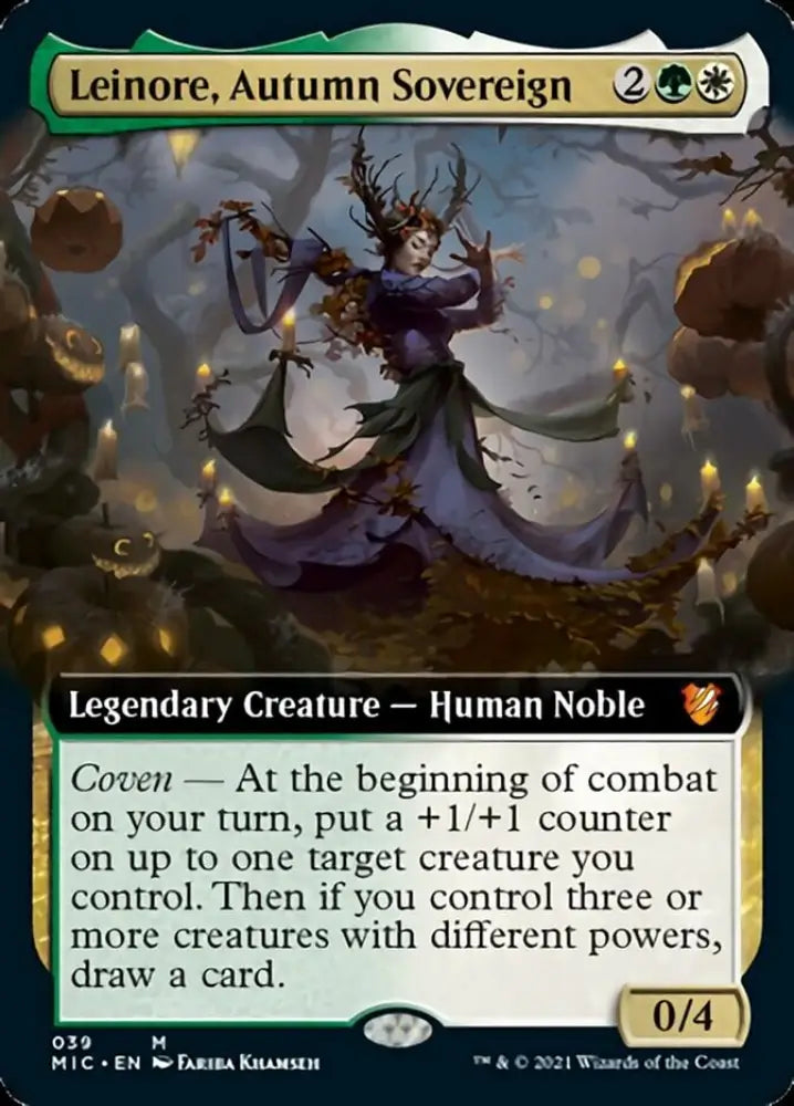 Leinore Autumn Sovereign (Extended Art) [Innistrad: Midnight Hunt Commander] - MTG Single