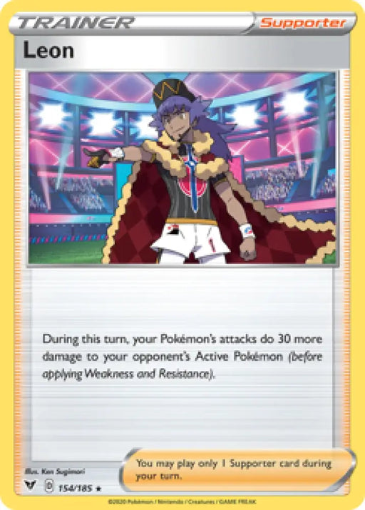 Leon (154/185) [Sword & Shield: Vivid Voltage] - Pokemon Single