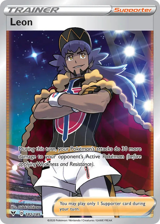 Leon (182/185) [Sword & Shield: Vivid Voltage] - Pokemon Single