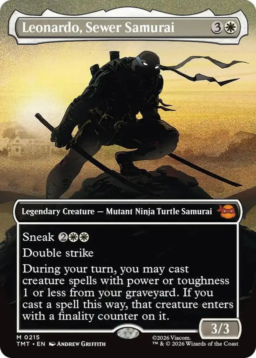 Leonardo, Sewer Samurai (Borderless) (215) [Teenage Mutant Ninja Turtles]