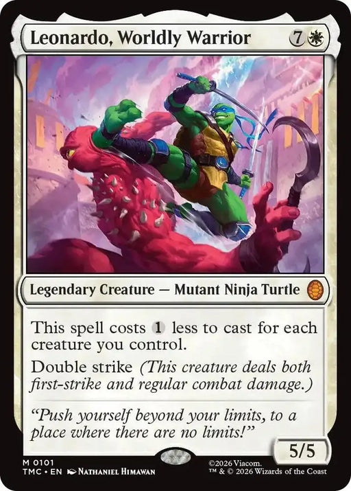 Leonardo, Worldly Warrior (101) [Teenage Mutant Ninja Turtles Commander]