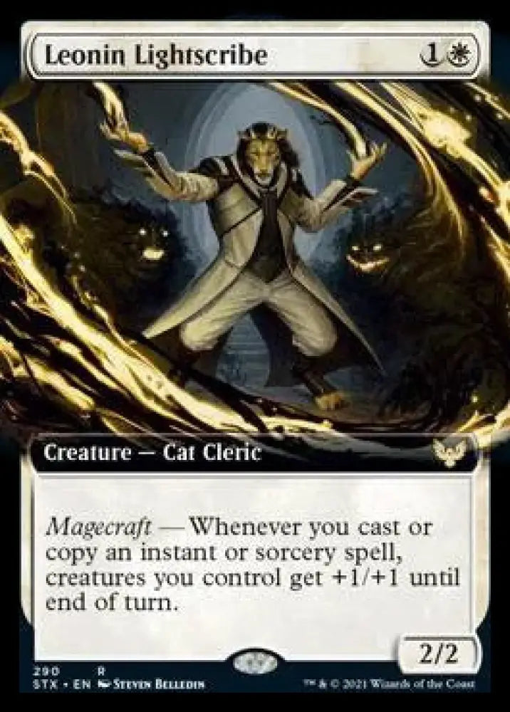 Leonin Lightscribe (Extended Art) [Strixhaven: School of Mages] - MTG Single