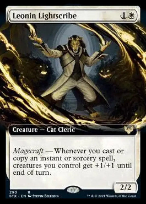 Leonin Lightscribe (Extended Art) [Strixhaven: School of Mages] - MTG Single