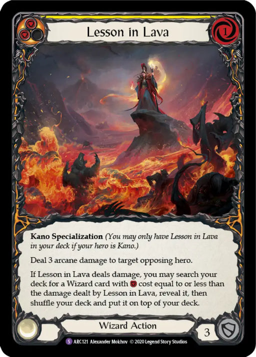 Lesson in Lava [Arcane Rising Unlimited] Unlimited Rainbow Foil - Flesh And Blood Single