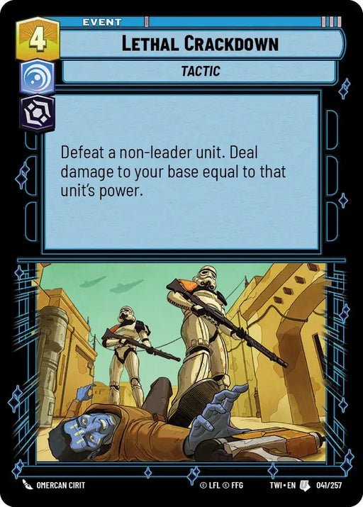 Lethal Crackdown (041/257) [Twilight of the Republic] - Star Wars: Unlimited Single