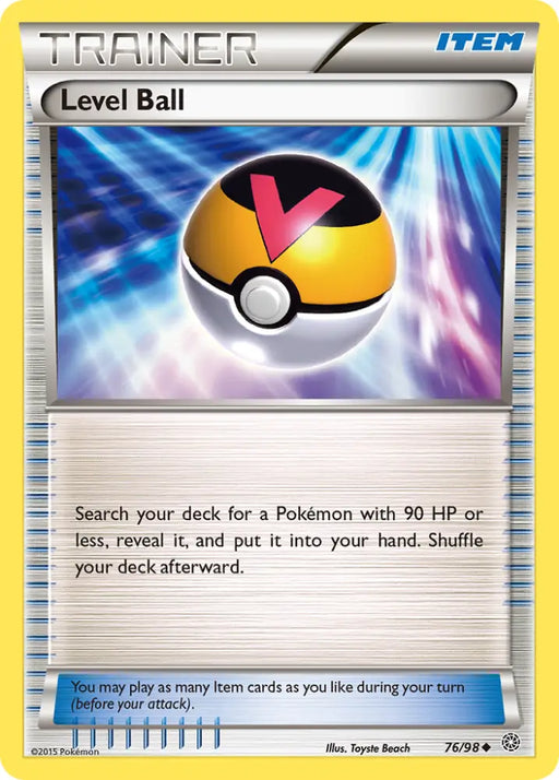 Level Ball (76/98) [XY: Ancient Origins] - Pokemon Single
