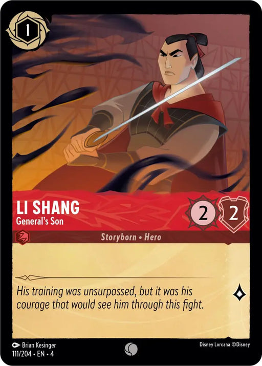 Li Shang - General’s Son (111/204) [Ursula’s Return] - Lorcana Single