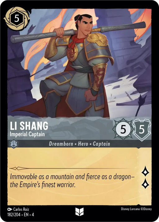 Li Shang - Imperial Captain (182/204) [Ursula’s Return] - Lorcana Single