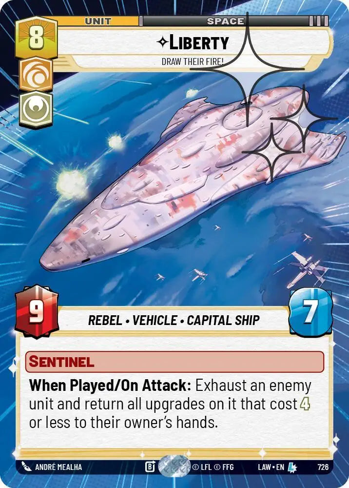 Liberty - Draw Their Fire! (Hyperspace Foil) (726) [A Lawless Time]