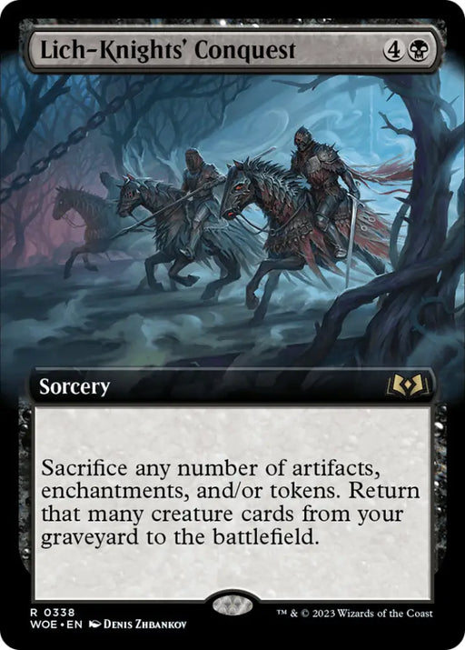 Lich-Knights’ Conquest (Extended Art) [Wilds of Eldraine] - MTG Single