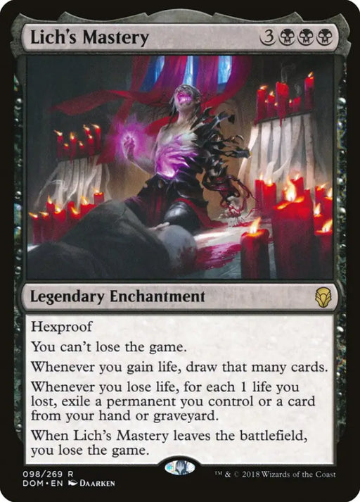 Lich’s Mastery [Dominaria] - MTG Single