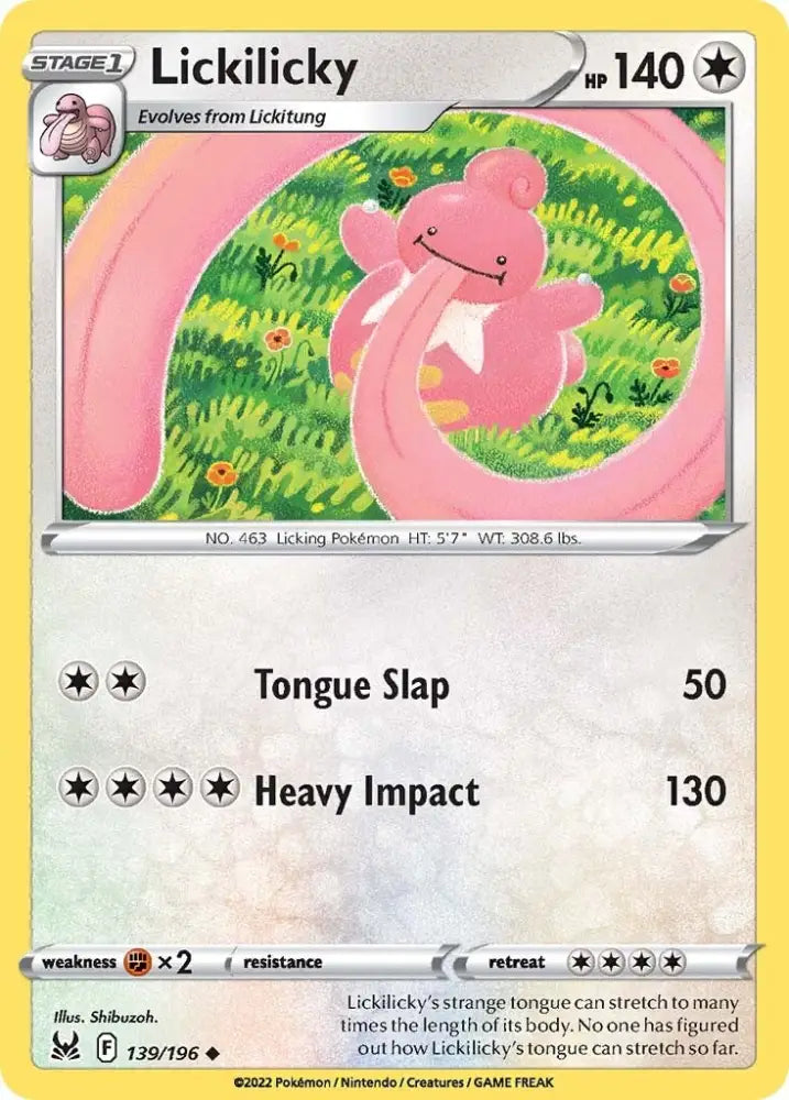 Lickilicky (139/196) [Sword & Shield: Lost Origin] - Pokemon Single