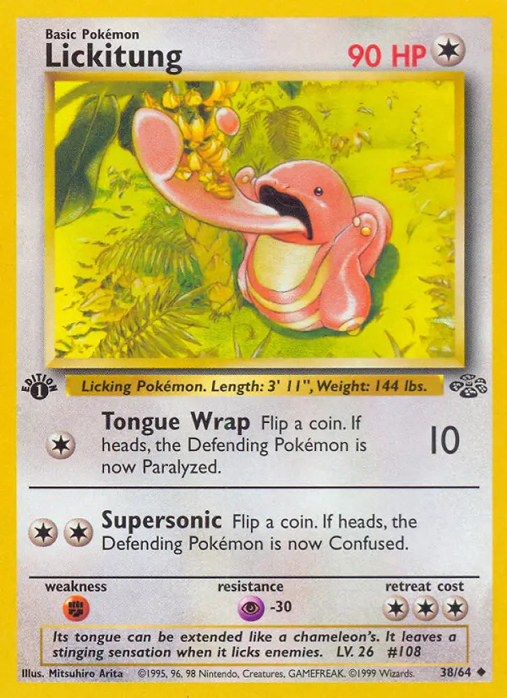 Lickitung (38/64) [Jungle 1st Edition] - Pokemon Single