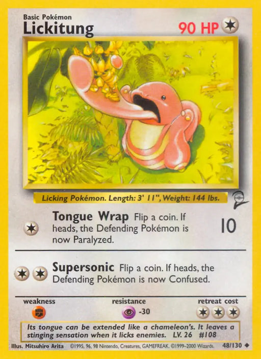 Lickitung (48/130) [Base Set 2] - Pokemon Single