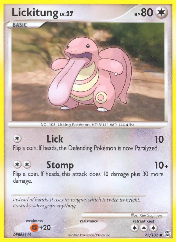 Lickitung (91/132) [Diamond & Pearl: Secret Wonders] - Pokemon Single