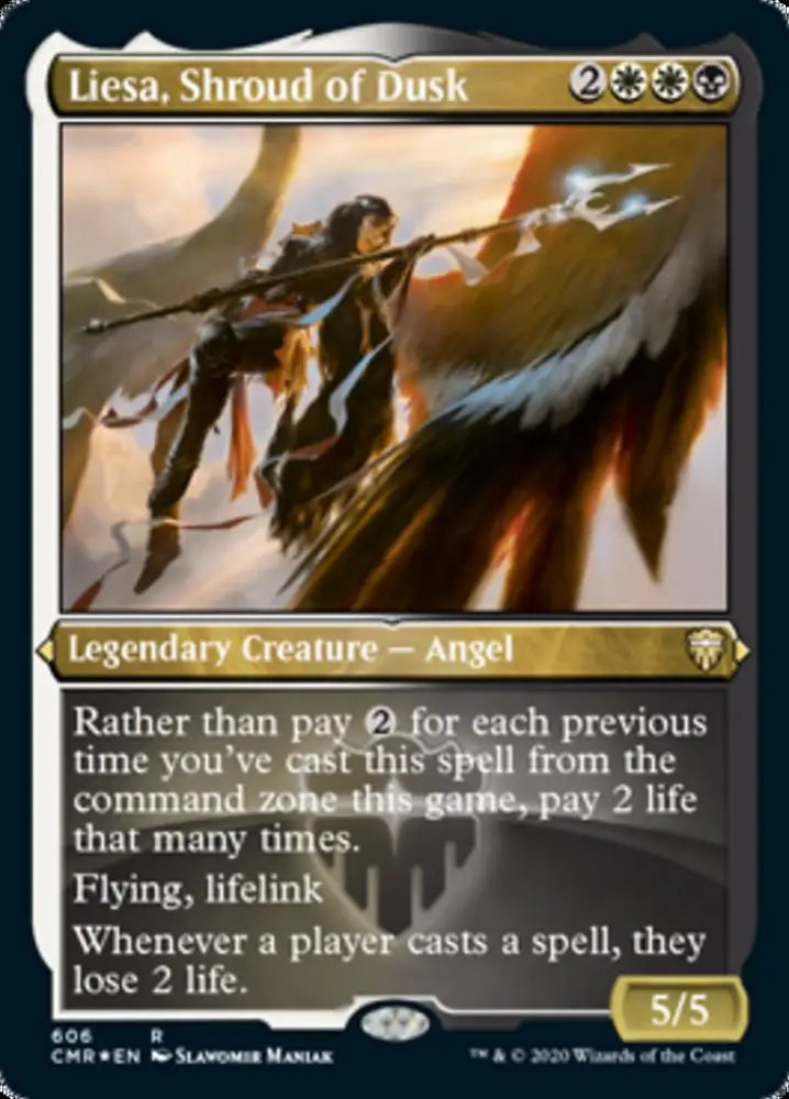 Liesa Shroud of Dusk (Etched) [Commander Legends] - MTG Single