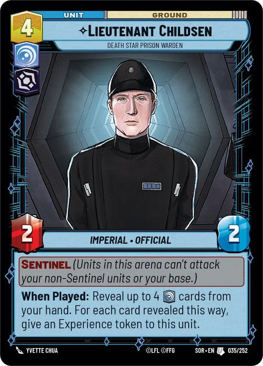 Lieutenant Childsen - Death Star Prison Warden (035/252) [Spark of Rebellion] - Star Wars: Unlimited Single