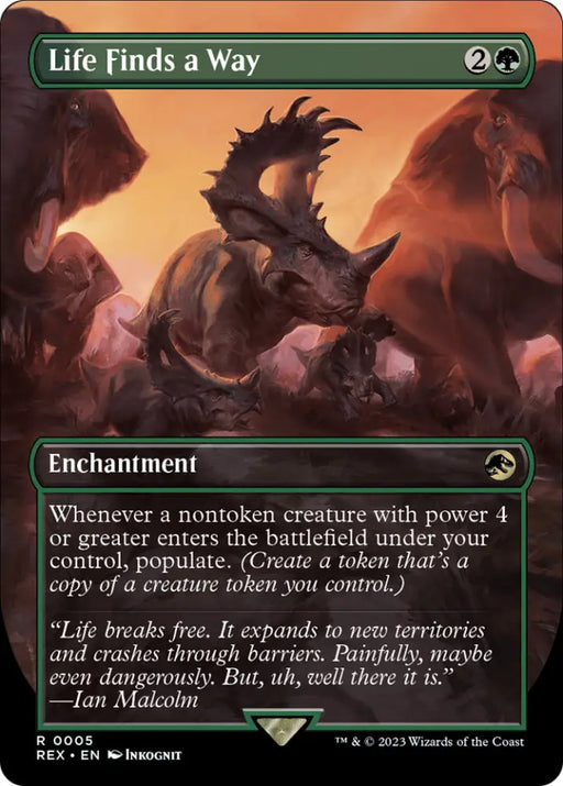 Life Finds a Way (Borderless) [Jurassic World Collection] - MTG Single