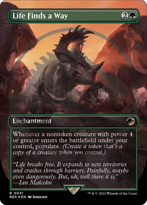 Life Finds a Way (Emblem) (Borderless) [Jurassic World Collection Tokens] - MTG Single