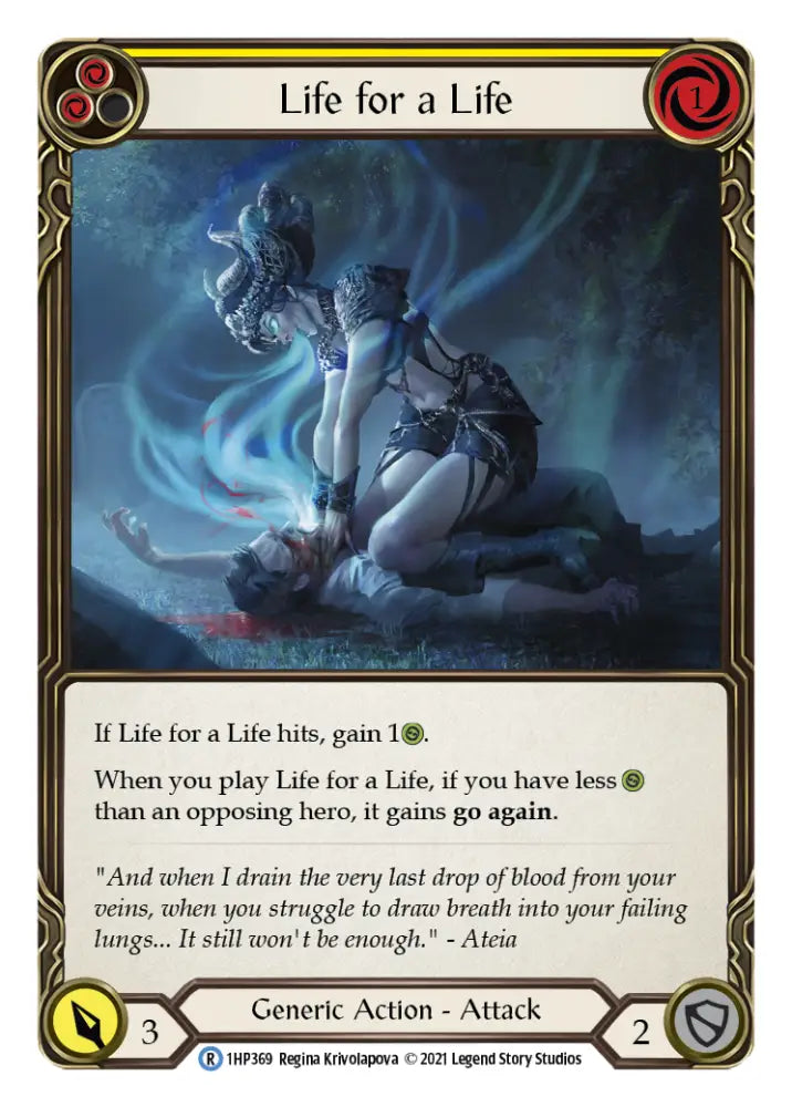 Life for a Life (Yellow) [1HP369] (History Pack 1) - Flesh And Blood Single
