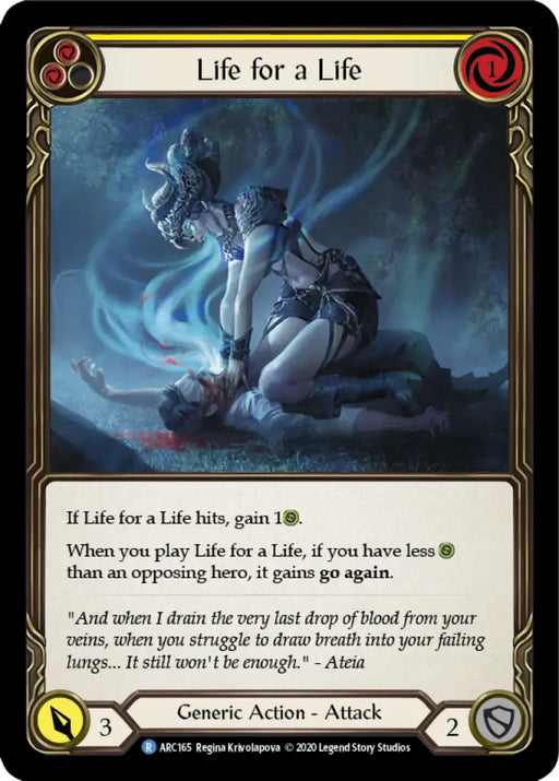 Life for a Life (Yellow) [Arcane Rising Unlimited] Unlimited Normal - Flesh And Blood Single