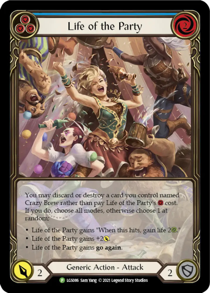 Life of the Party (Blue) [LGS086] (Promo) Rainbow Foil - Flesh And Blood Single
