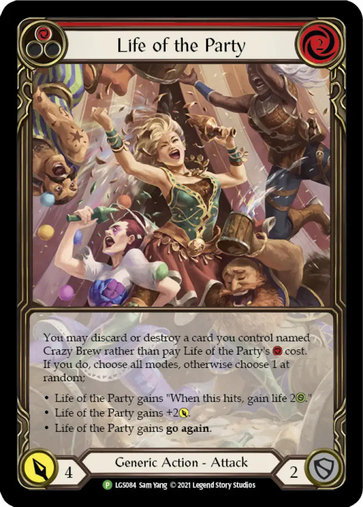 Life of the Party (Red) [LGS084] (Promo) Rainbow Foil - Flesh And Blood Single