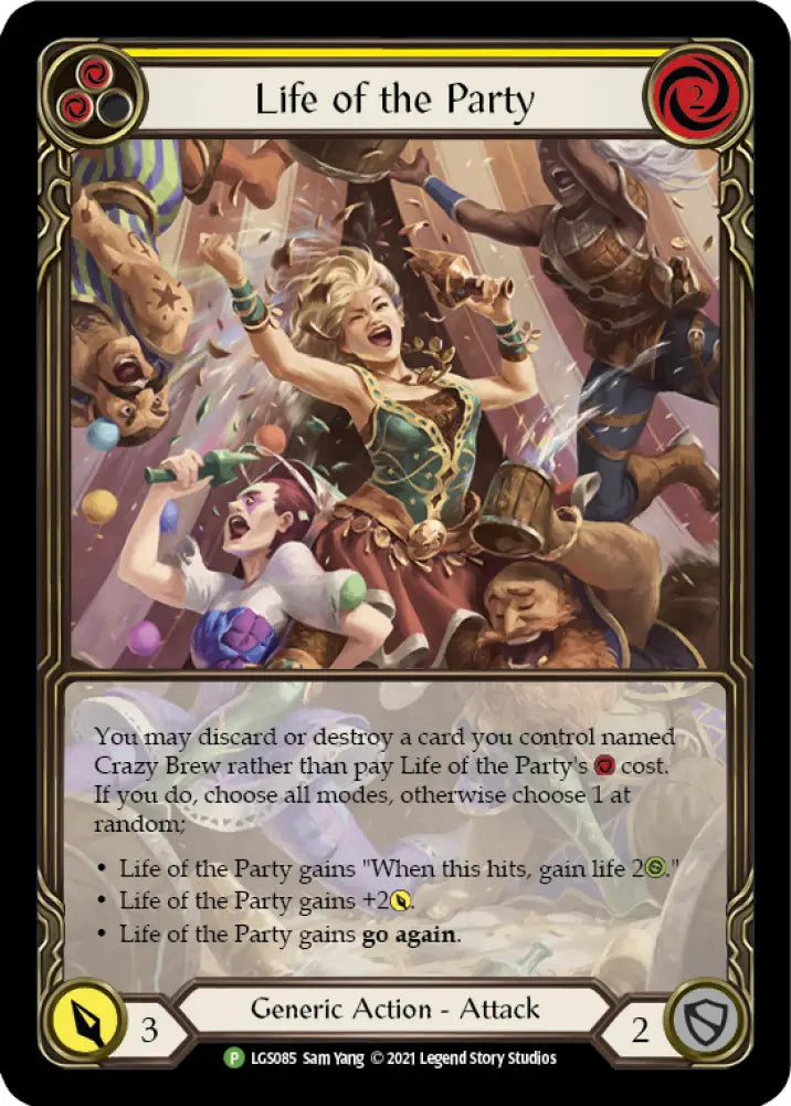 Life of the Party (Yellow) [LGS085] (Promo) Rainbow Foil - Flesh And Blood Single
