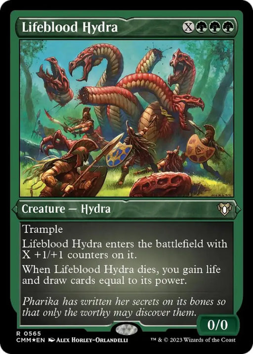Lifeblood Hydra (Foil Etched) [Commander Masters] - MTG Single