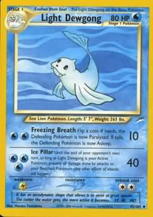 Light Dewgong (45/105) [Neo Destiny Unlimited] - Pokemon Single