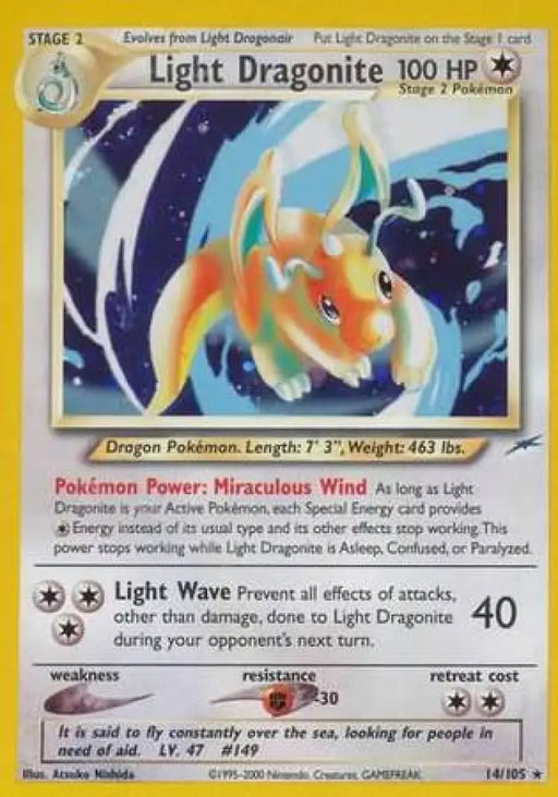 Light Dragonite (14/105) [Neo Destiny Unlimited] - Pokemon Single