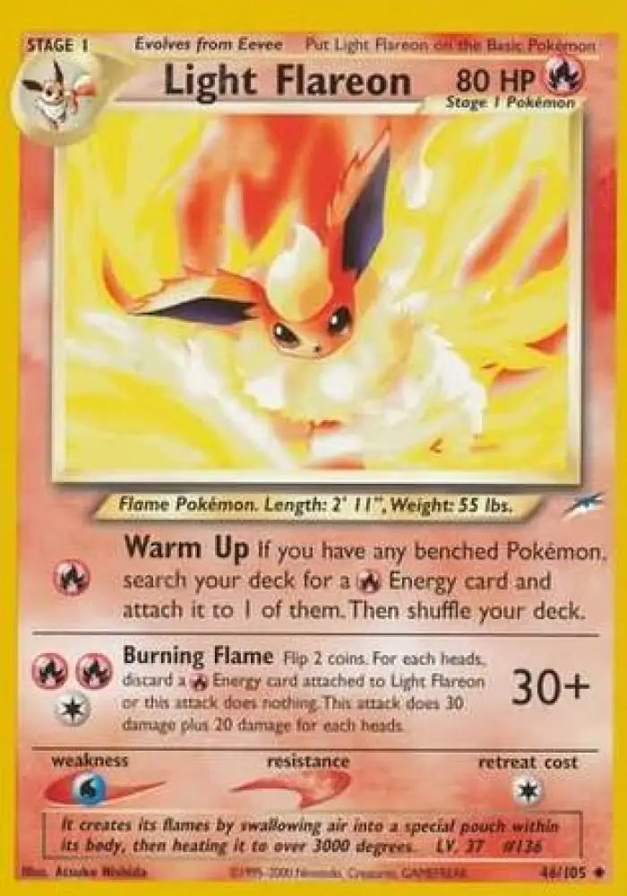 Light Flareon (46/105) [Neo Destiny Unlimited] - Pokemon Single