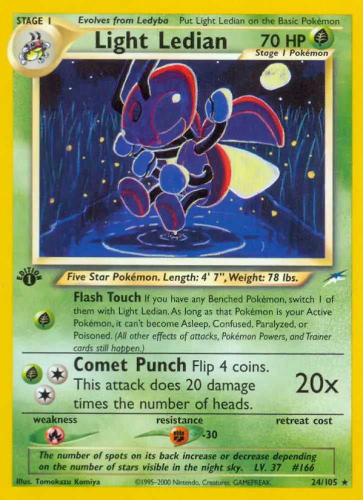 Light Ledian (24/105) [Neo Destiny 1st Edition] - Pokemon Single