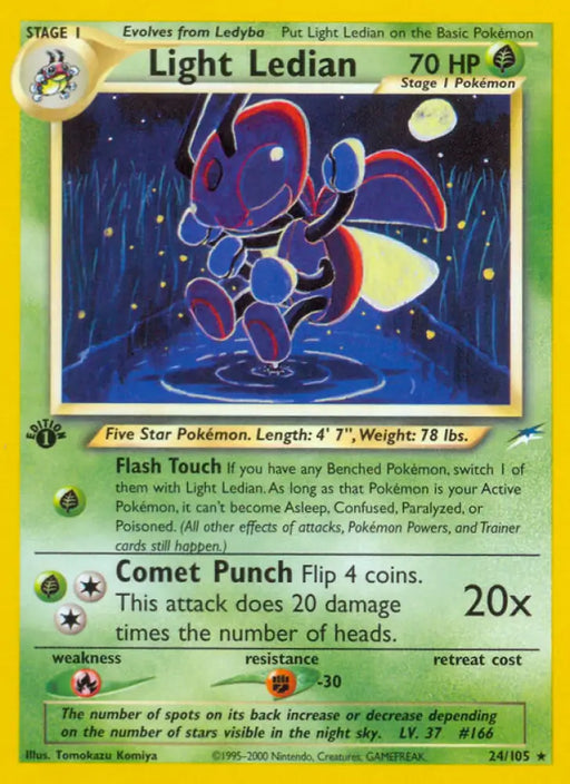 Light Ledian (24/105) [Neo Destiny 1st Edition] - Pokemon Single