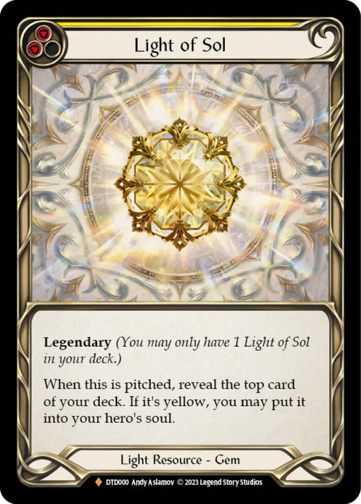 Light of Sol [Dusk Till Dawn] Rainbow Foil - Flesh And Blood Single