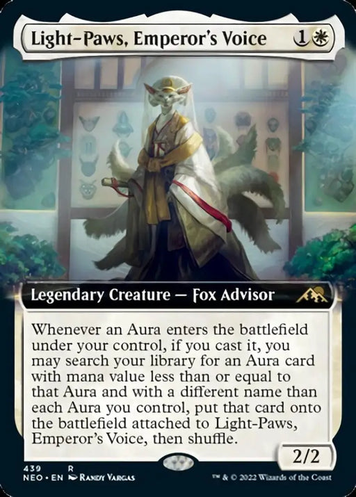 Light-Paws Emperor’s Voice (Extended Art) [Kamigawa: Neon Dynasty] - MTG Single