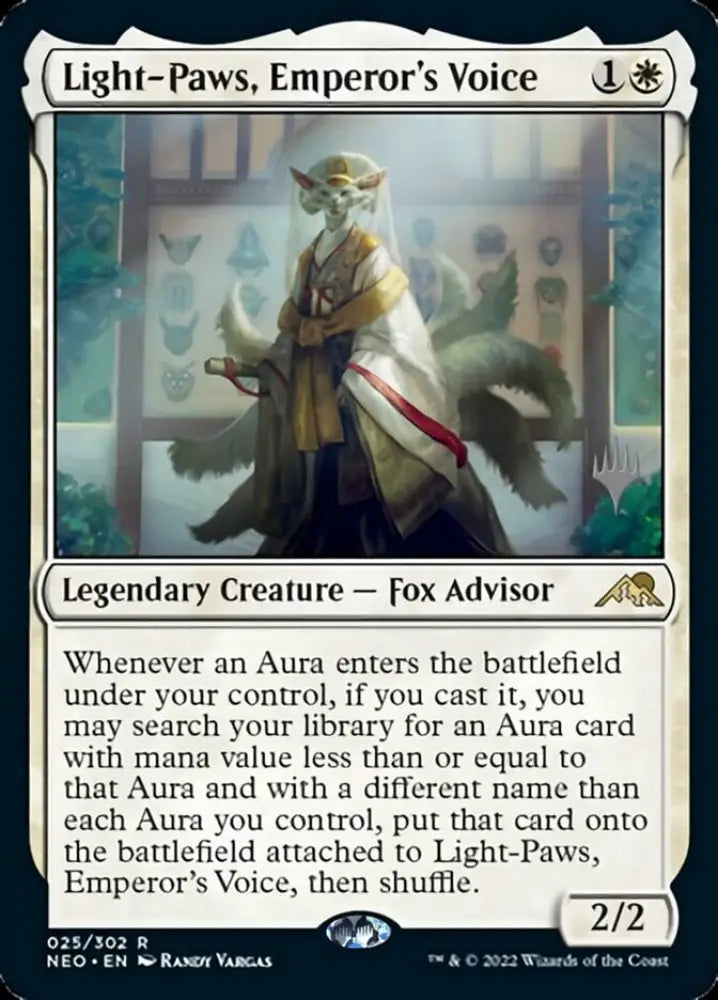Light-Paws Emperor’s Voice (Promo Pack) [Kamigawa: Neon Dynasty Promos] - MTG Single