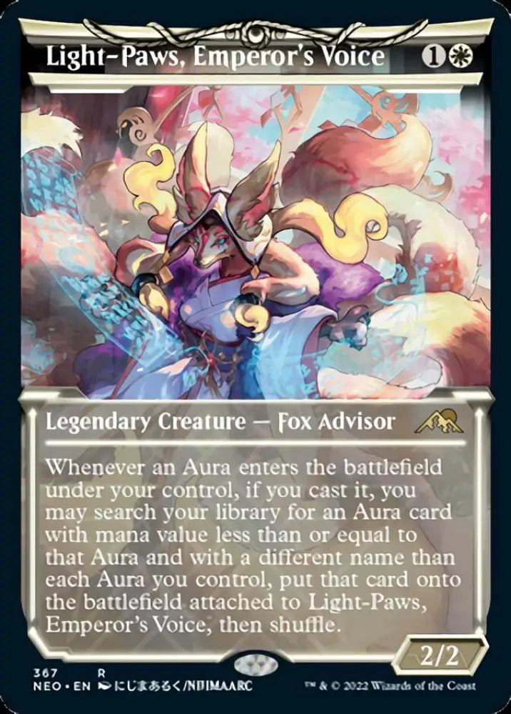 Light-Paws Emperor’s Voice (Showcase Soft Glow) [Kamigawa: Neon Dynasty] - MTG Single