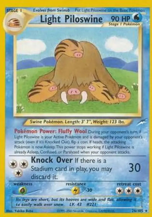 Light Piloswine (26/105) [Neo Destiny Unlimited] - Pokemon Single