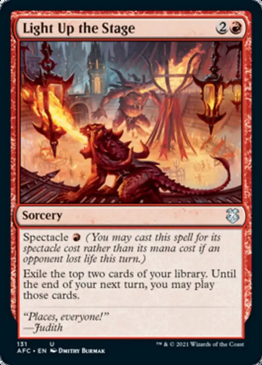 Light Up the Stage [Dungeons & Dragons: Adventures in the Forgotten Realms Commander] - MTG Single