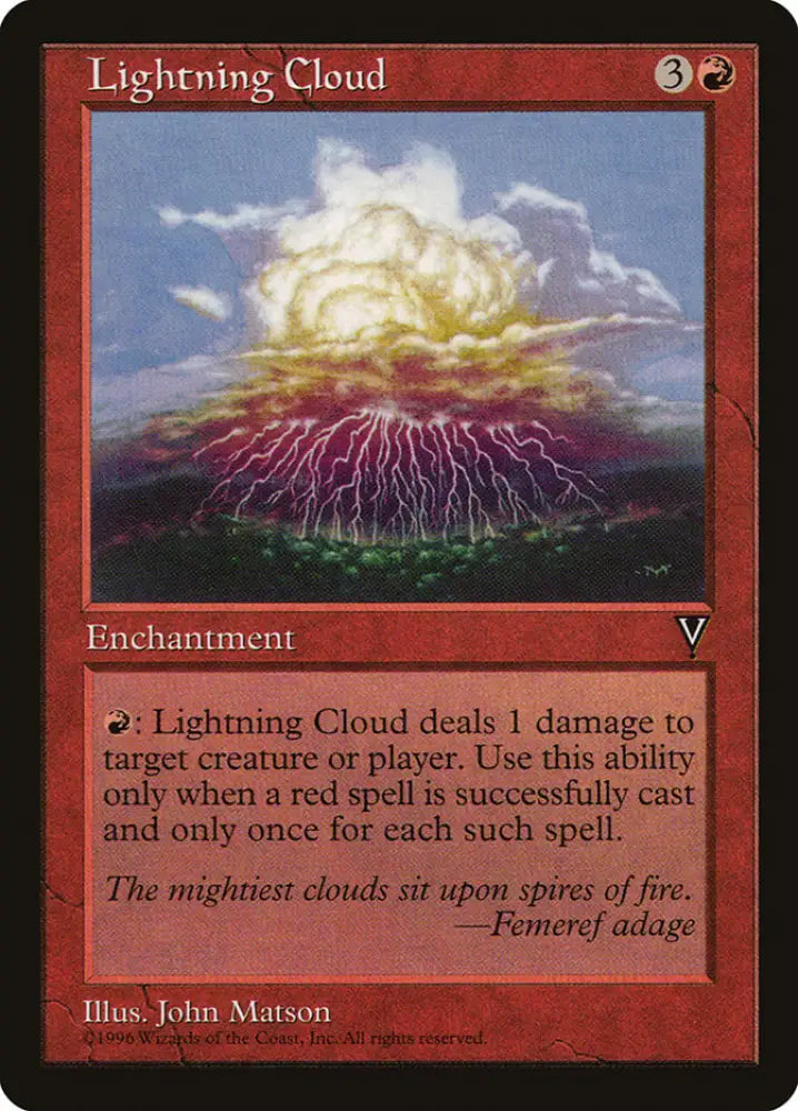 Lightning Cloud [Visions] - MTG Single