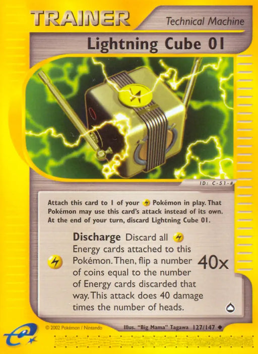Lightning Cube 01 (127/147) [Aquapolis] - Pokemon Single